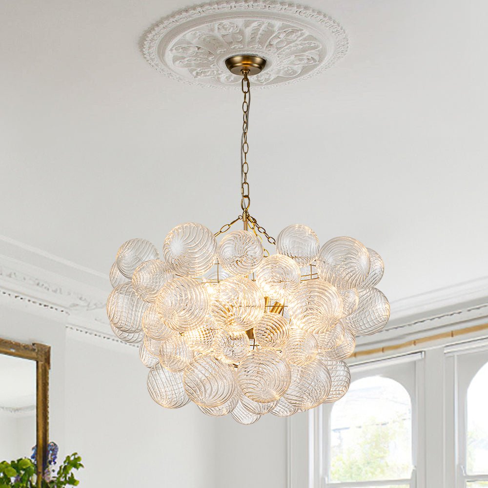 Stellia Bubble Art Brass Chandelier - Lamp Copper