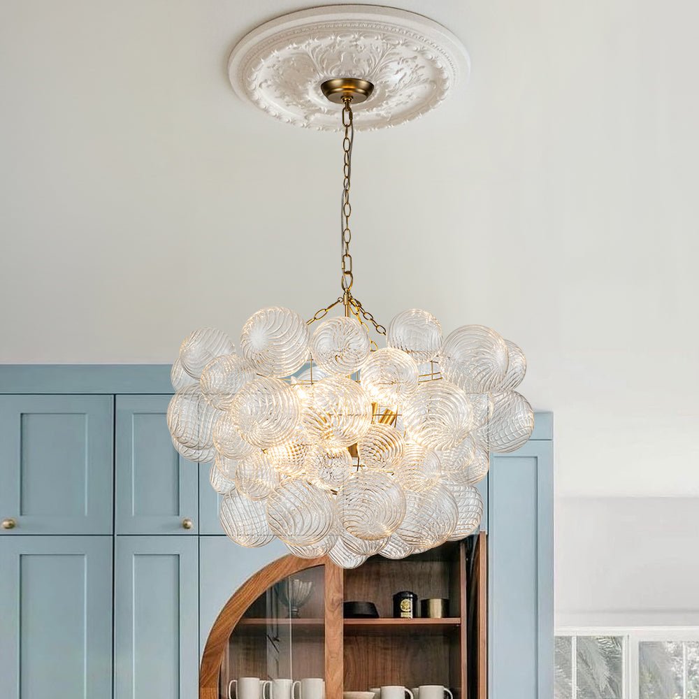 Stellia Bubble Art Brass Chandelier - Lamp Copper