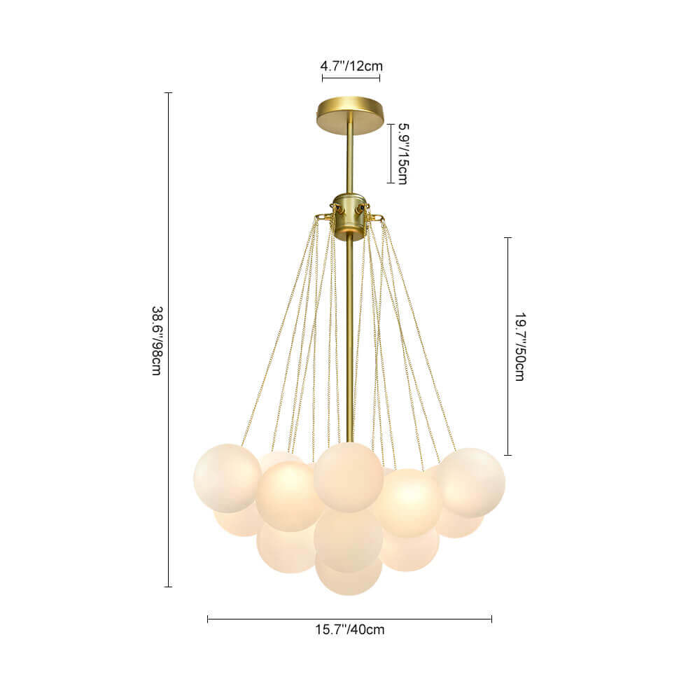 Hjemli Modern Glass Chandelier-Neutral Decor