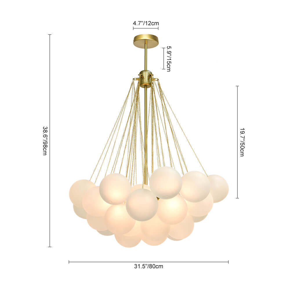 Hjemli Modern Glass Chandelier-Neutral Decor