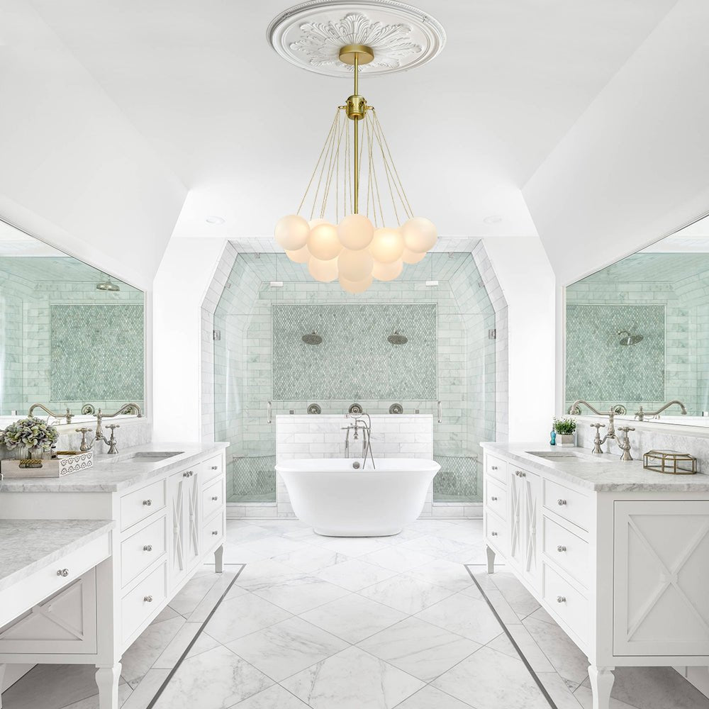 Hjemli Modern Glass Chandelier-Neutral Decor