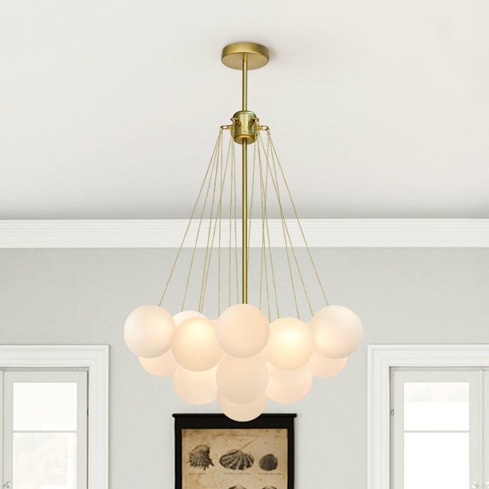 Hjemli Modern Glass Chandelier-Neutral Decor
