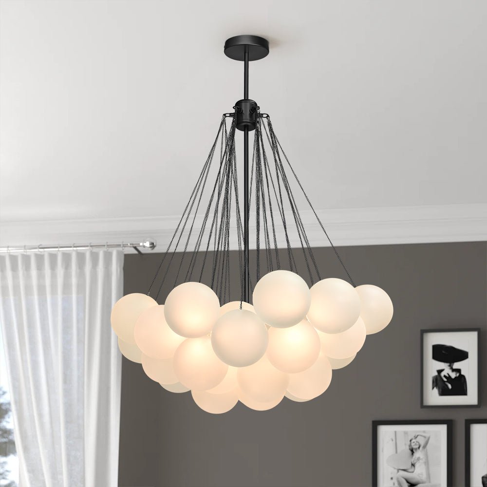 Hjemli Modern Glass Chandelier-Neutral Decor