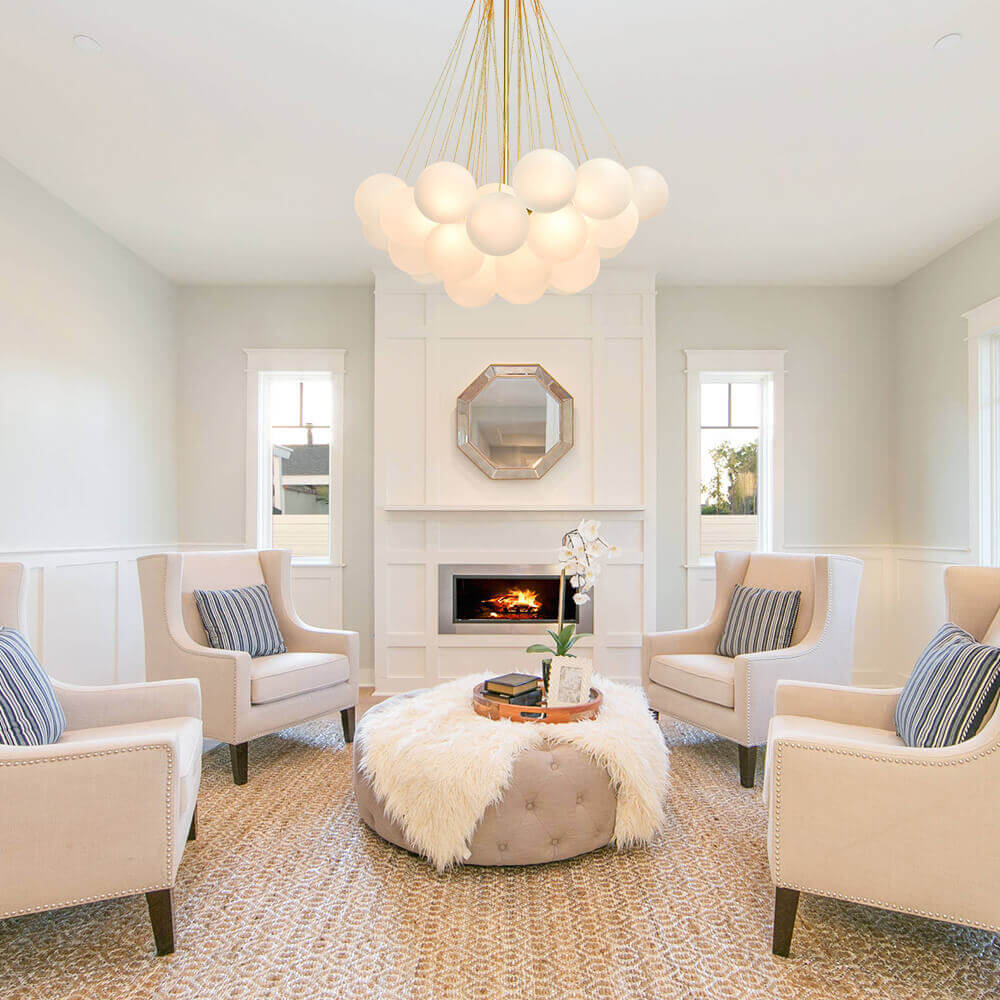 Hjemli Modern Glass Chandelier-Neutral Decor
