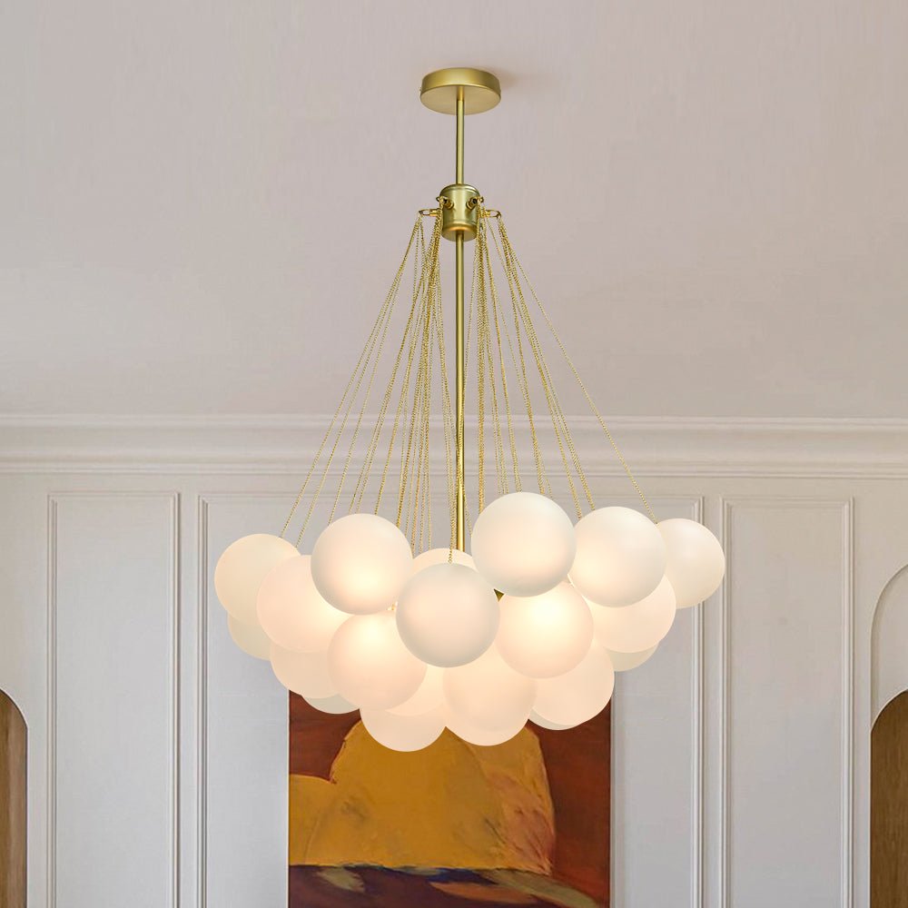Hjemli Modern Glass Chandelier-Neutral Decor