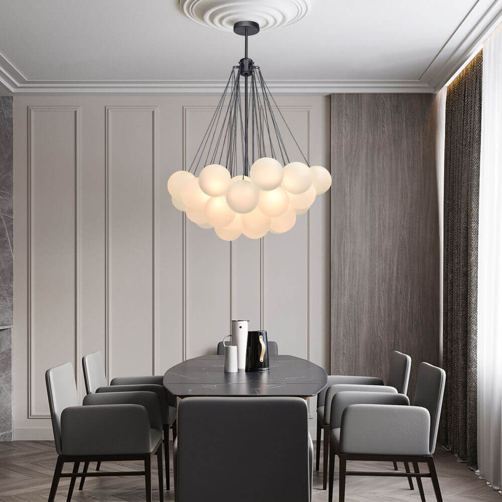Hjemli Modern Glass Chandelier-Neutral Decor