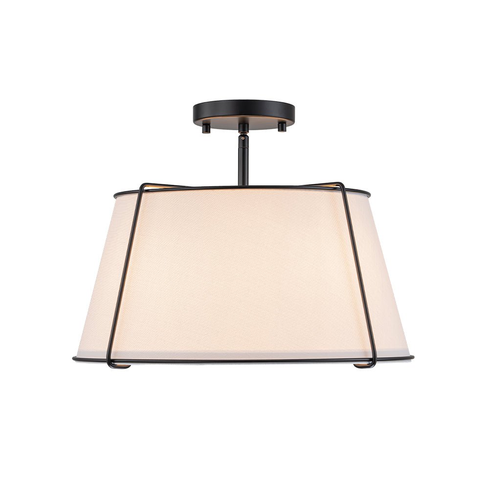 Vesina Linen Semi Flush Mount Ceiling Light-Neutral Decor