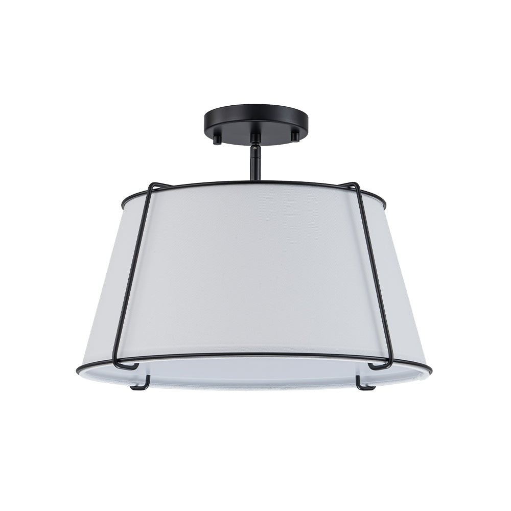 Vesina Linen Semi Flush Mount Ceiling Light-Neutral Decor
