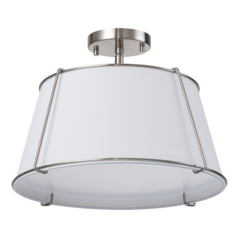 Vesina Linen Semi Flush Mount Ceiling Light-Neutral Decor