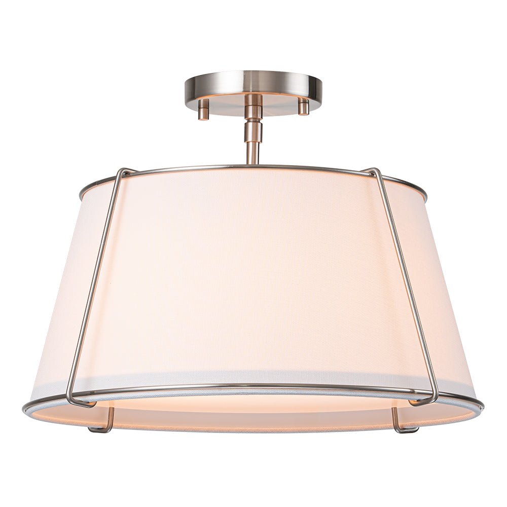 Vesina Linen Semi Flush Mount Ceiling Light-Neutral Decor