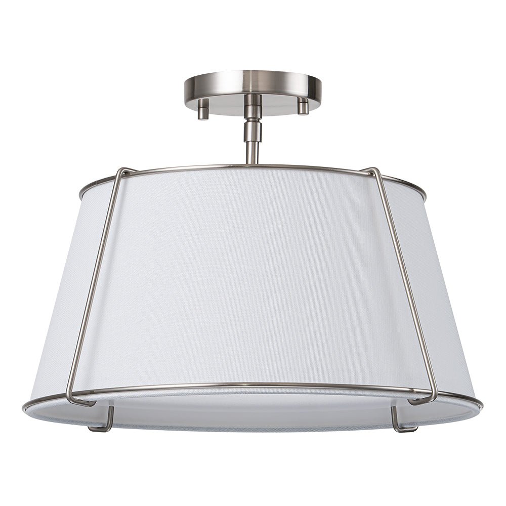 Vesina Linen Semi Flush Mount Ceiling Light-Neutral Decor