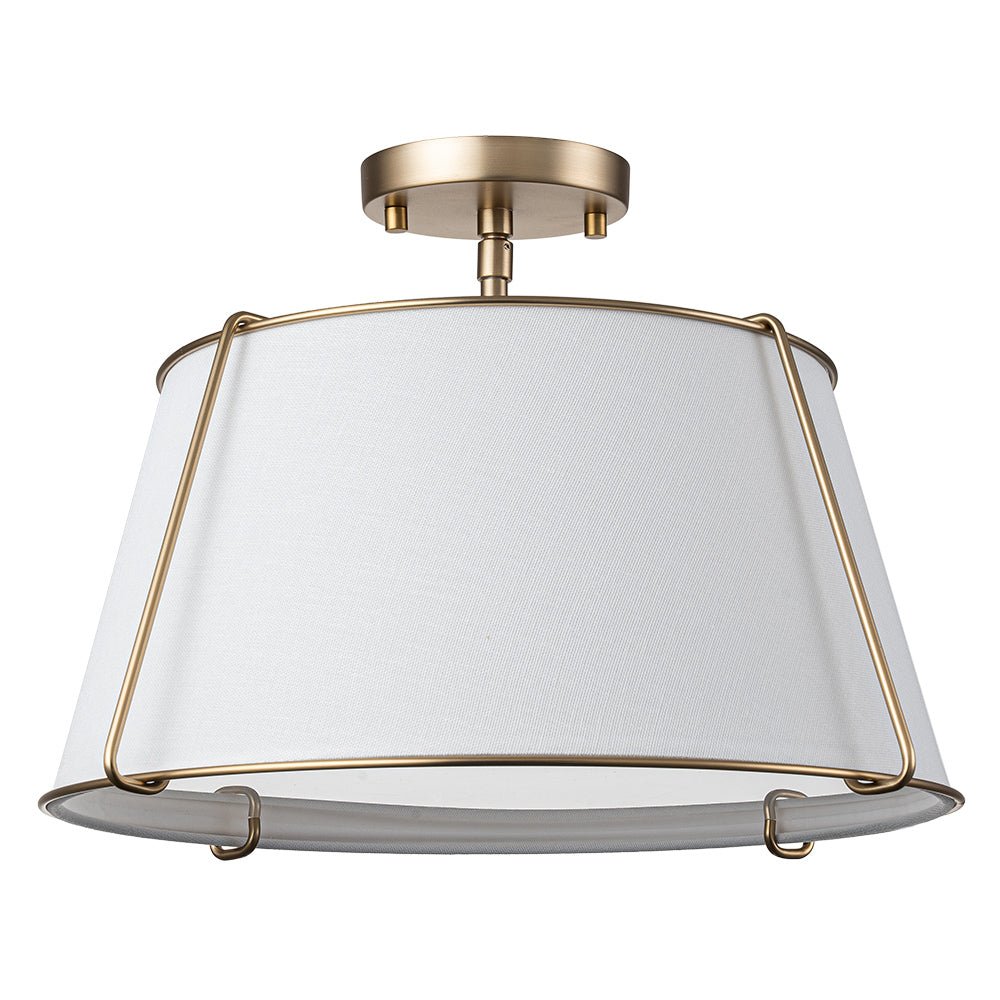 Vesina Linen Semi Flush Mount Ceiling Light-Neutral Decor