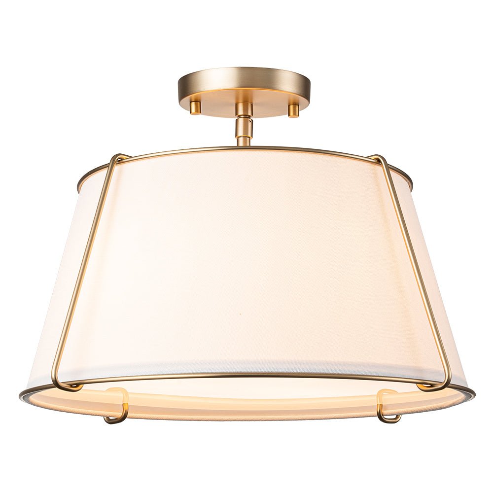 Vesina Linen Semi Flush Mount Ceiling Light-Neutral Decor