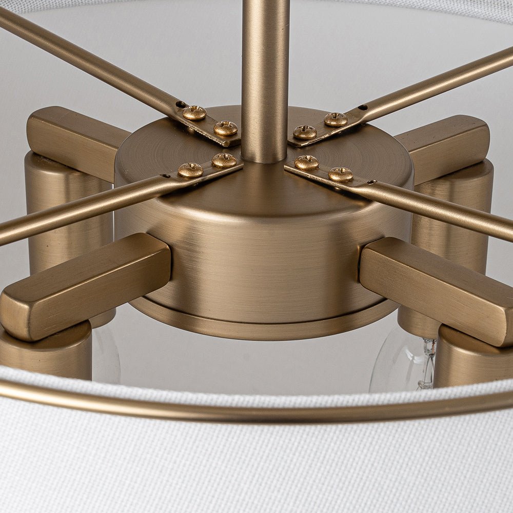 Vesina Linen Semi Flush Mount Ceiling Light-Neutral Decor