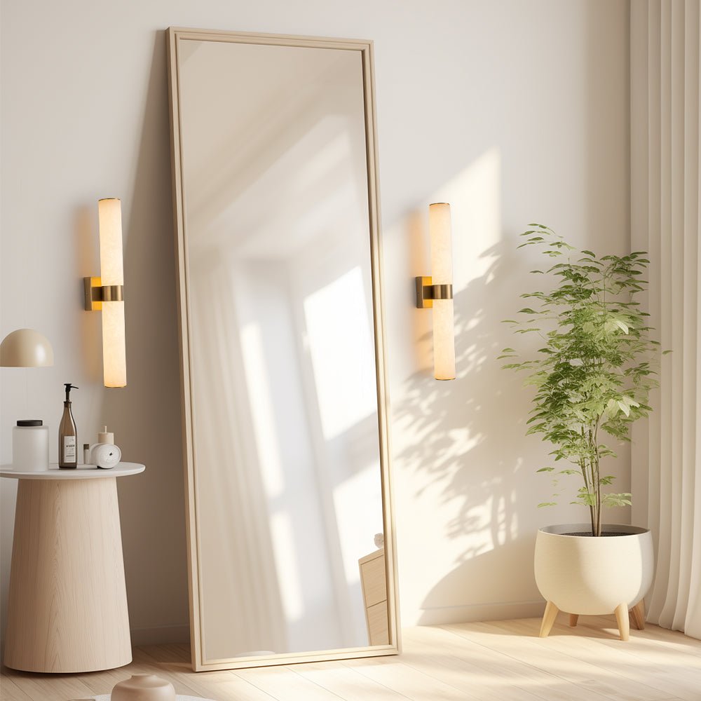 Glitre LED Linear Alabaster Bathroom Wall Sconce-Neutral Decor
