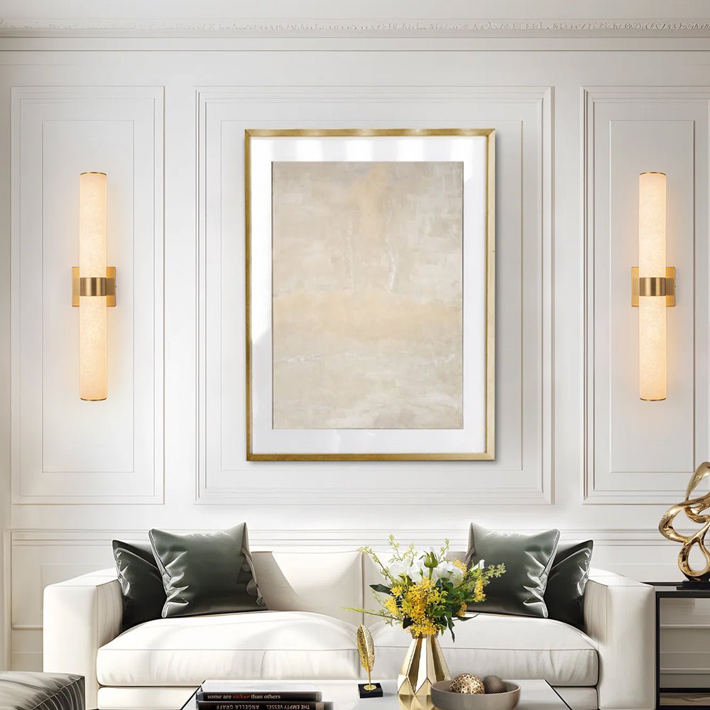 Glitre LED Linear Alabaster Bathroom Wall Sconce-Neutral Decor