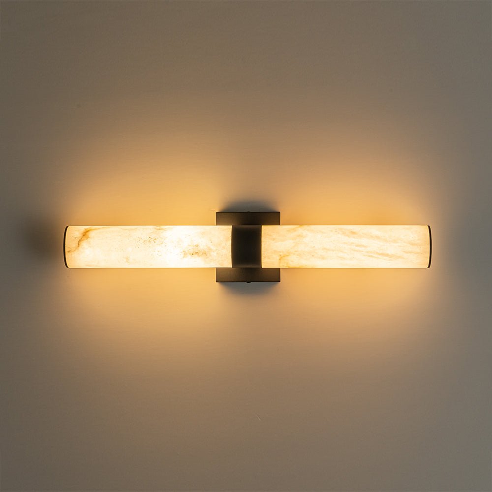 Glitre LED Linear Alabaster Bathroom Wall Sconce-Neutral Decor