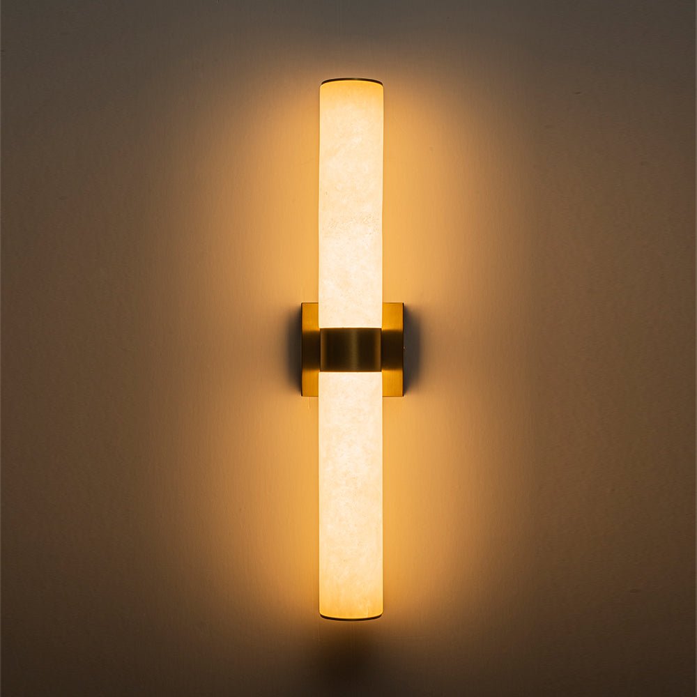 Glitre LED Linear Alabaster Bathroom Wall Sconce-Neutral Decor