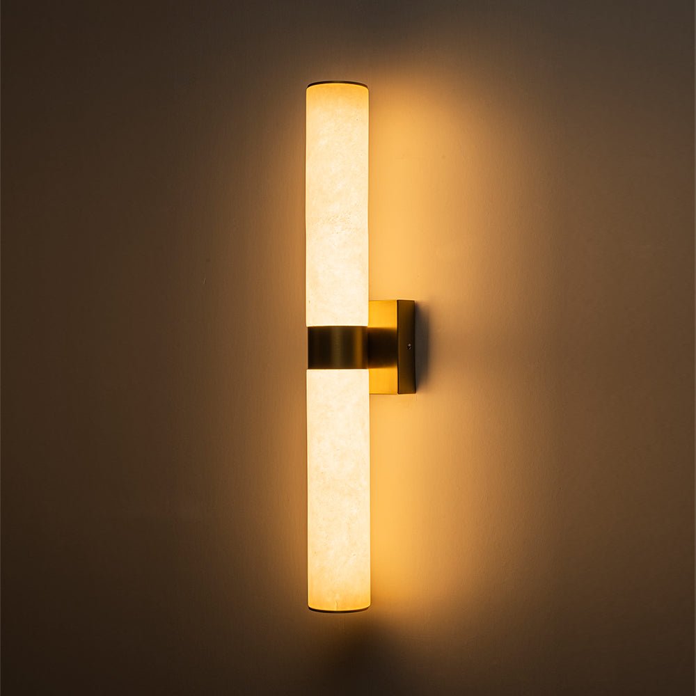 Glitre LED Linear Alabaster Bathroom Wall Sconce-Neutral Decor