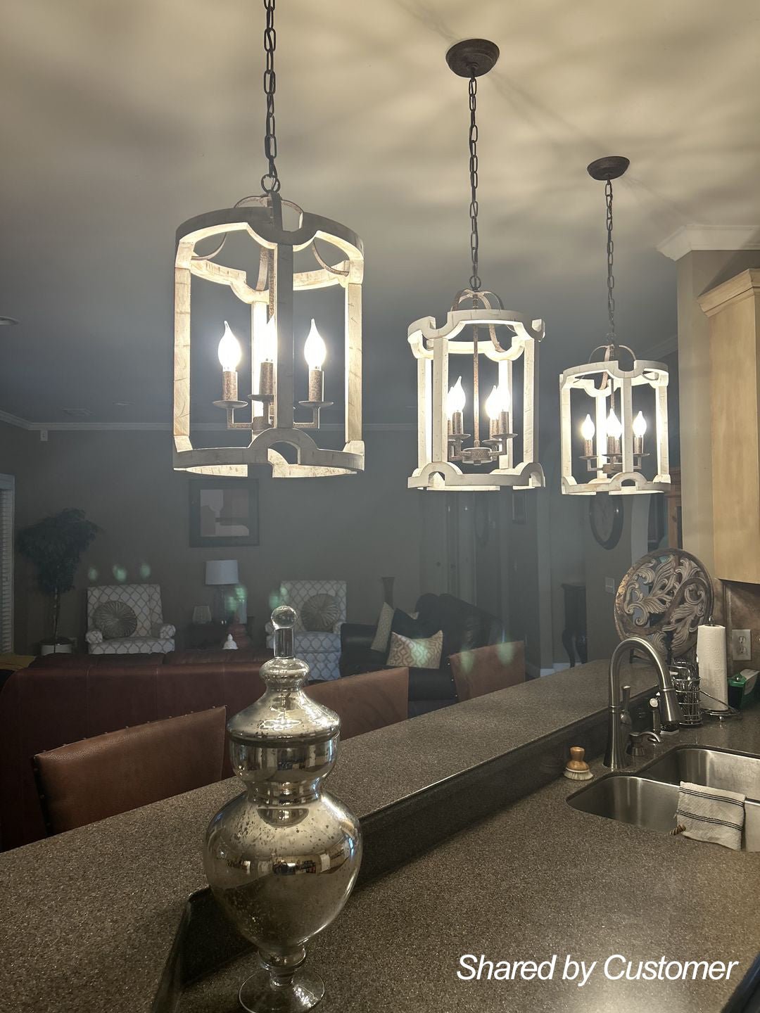 Noreli Farmhouse Wood Cylinder Pendant Light-Neutral Decor