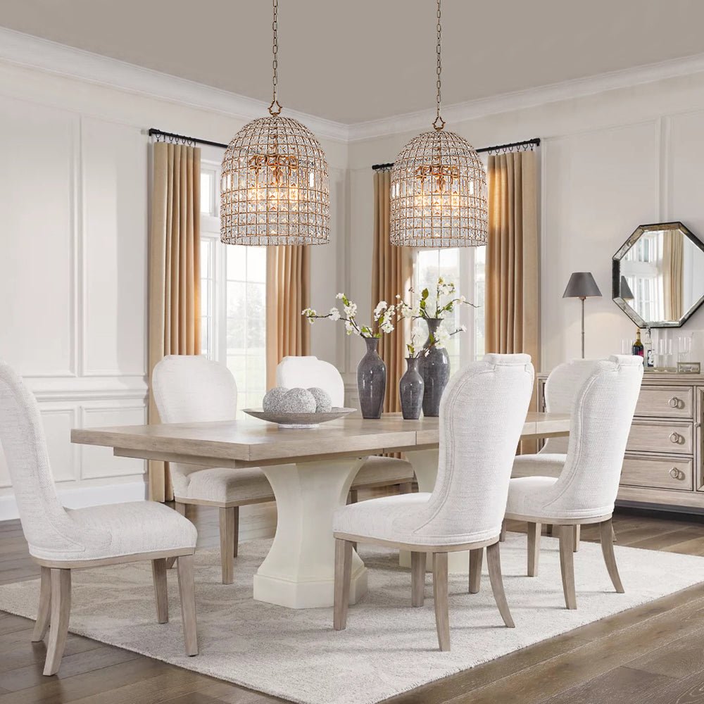 Elvora Antique Brass Crystal Chandelier-Neutral Decor