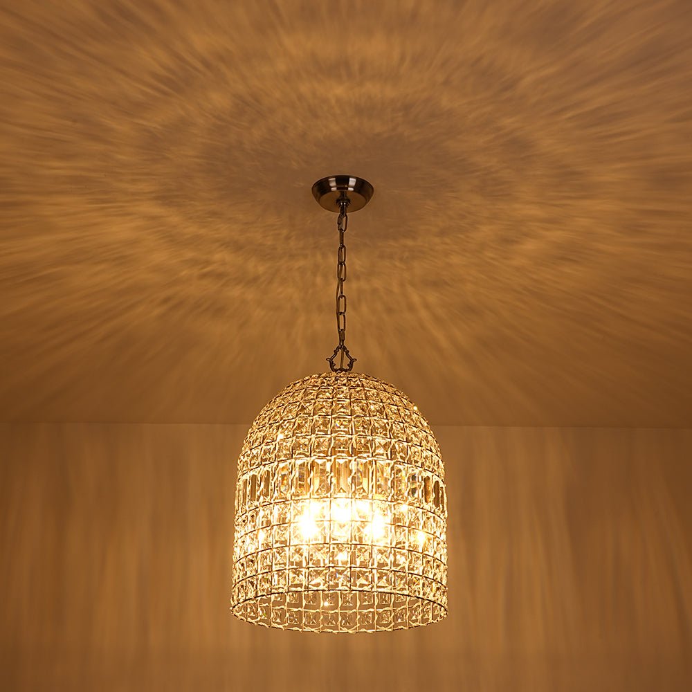 Elvora Antique Brass Crystal Chandelier-Neutral Decor