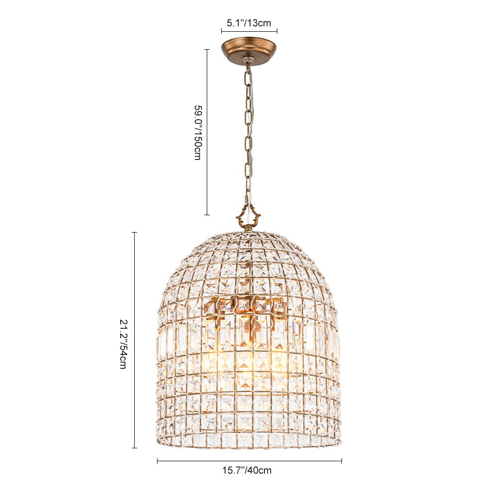 Elvora Antique Brass Crystal Chandelier-Neutral Decor