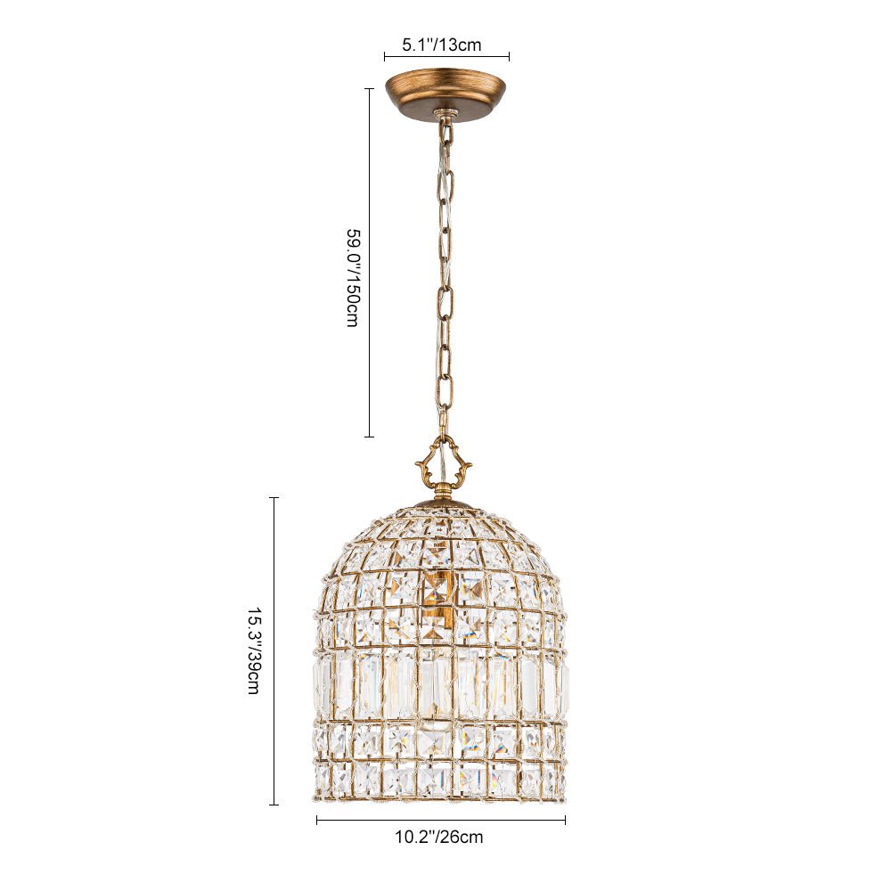 Elvora Antique Brass Crystal Chandelier-Neutral Decor