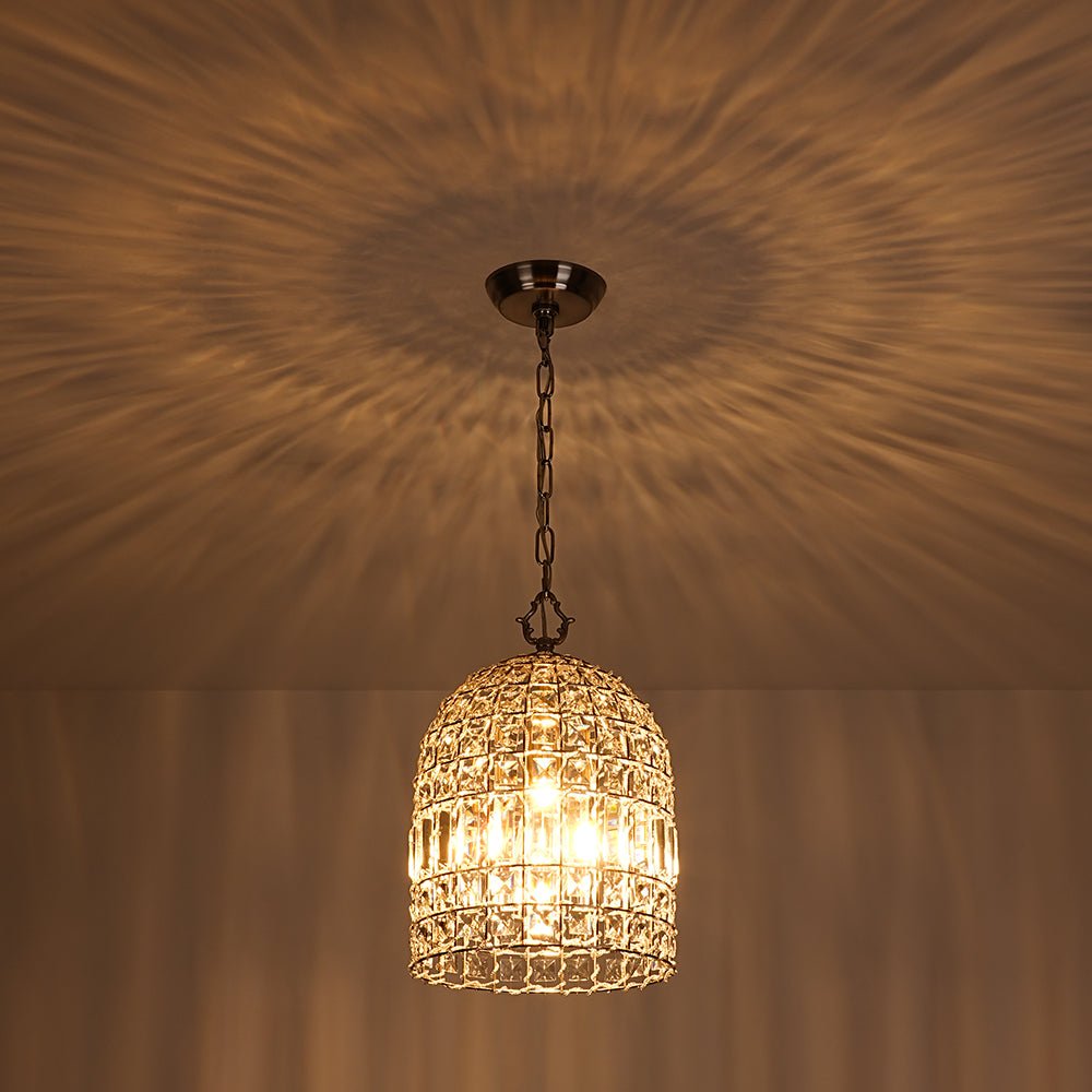 Elvora Antique Brass Crystal Chandelier-Neutral Decor
