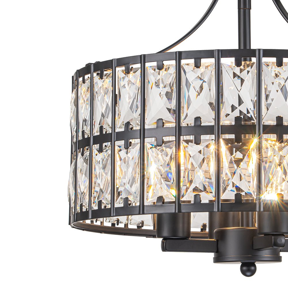 Nordunix Modern Glam Crystal Ceiling Light-Neutral Decor