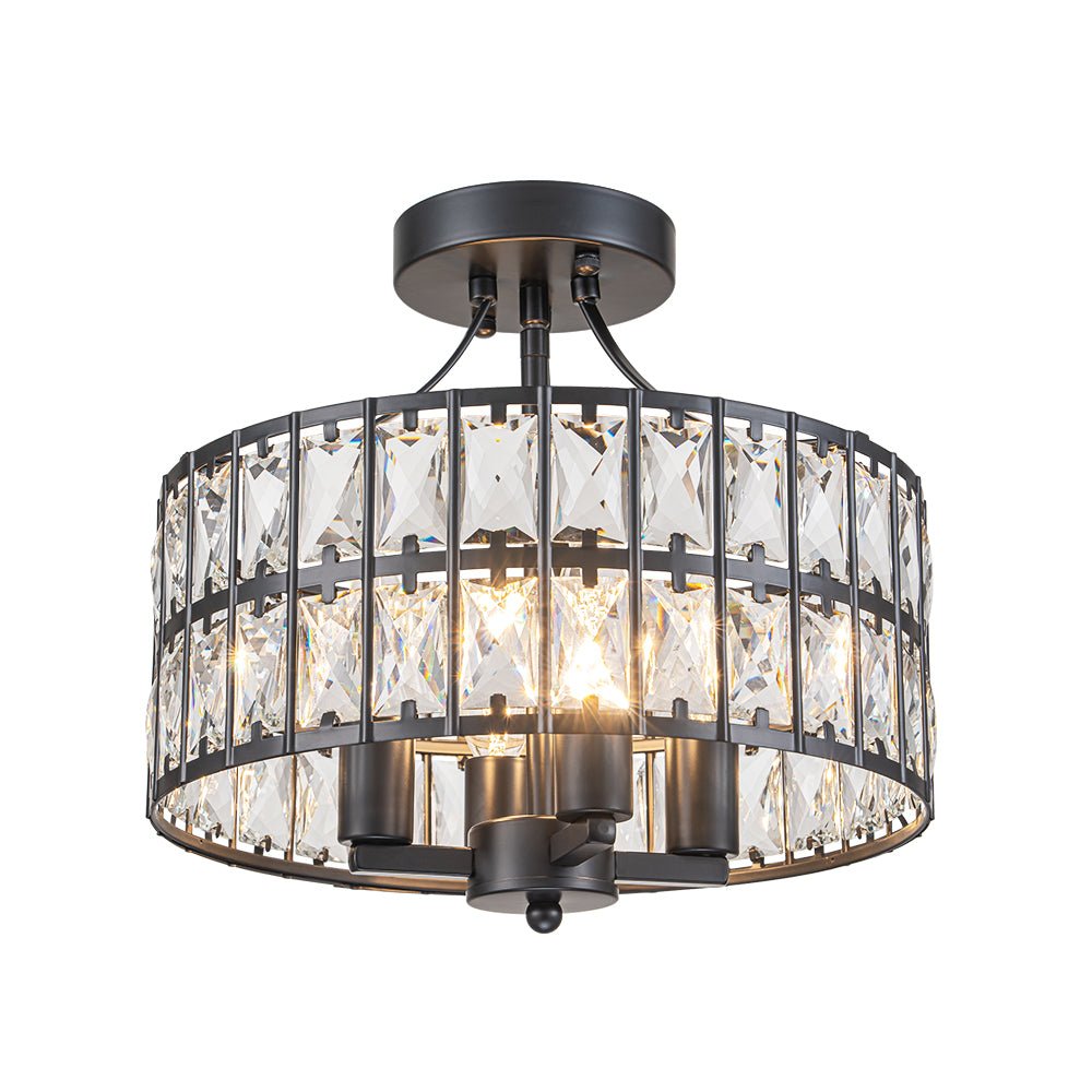 Nordunix Modern Glam Crystal Ceiling Light-Neutral Decor