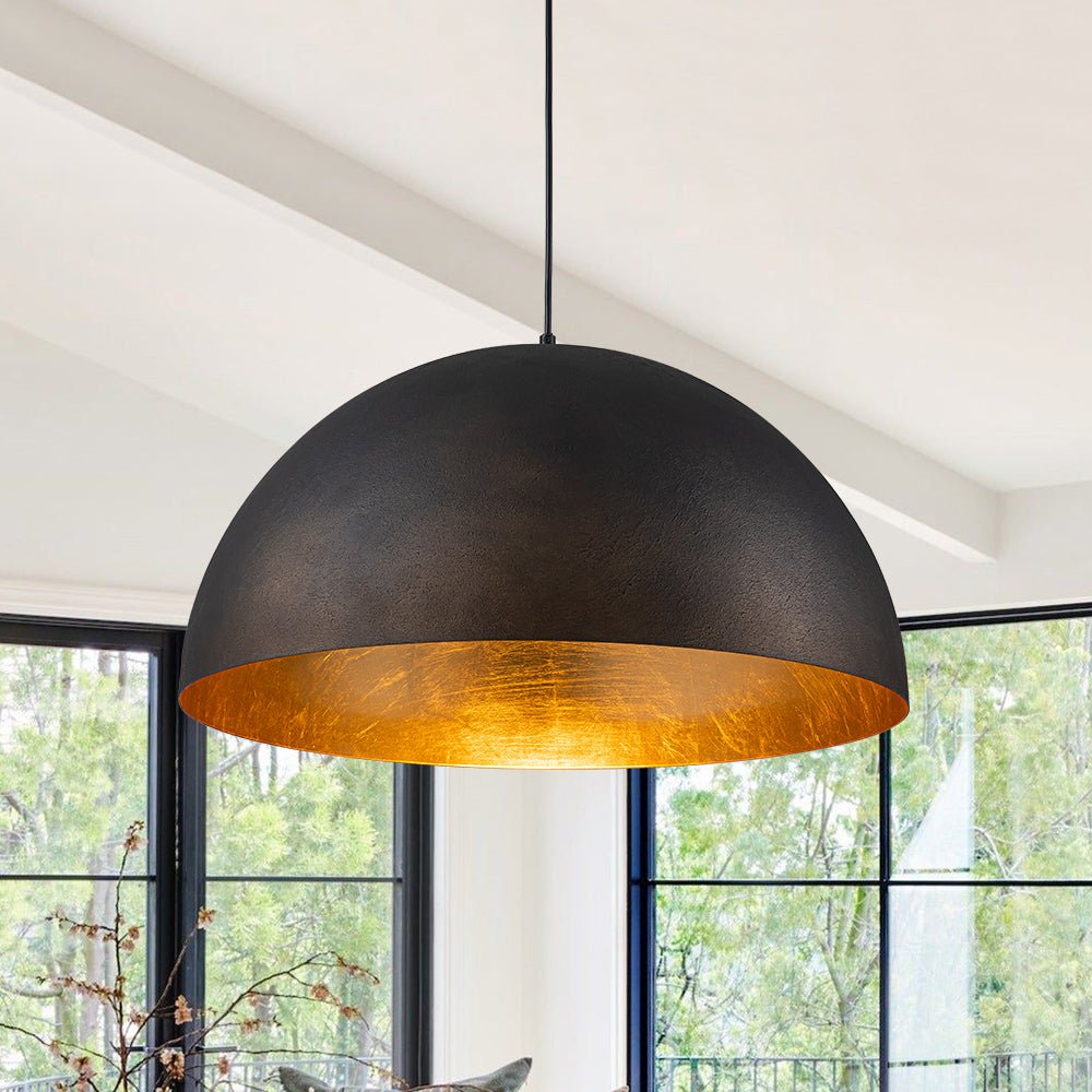Lunari Industrial Dome Pendant Light-Neutral Decor