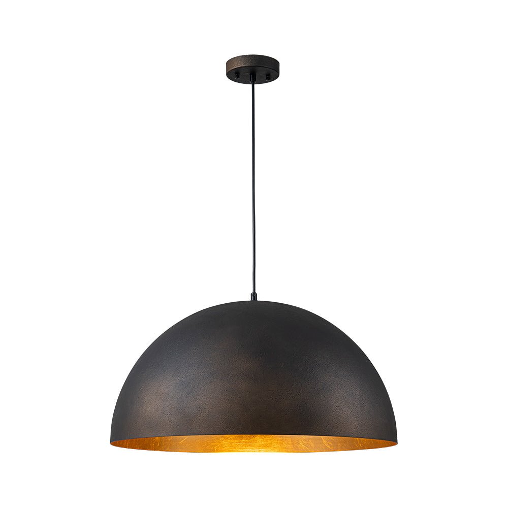 Lunari Industrial Dome Pendant Light-Neutral Decor