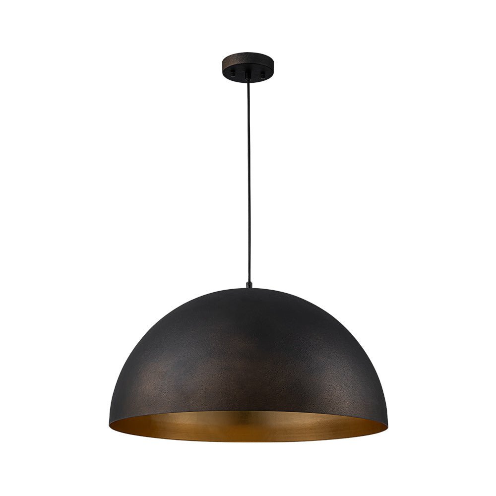 Lunari Industrial Dome Pendant Light-Neutral Decor
