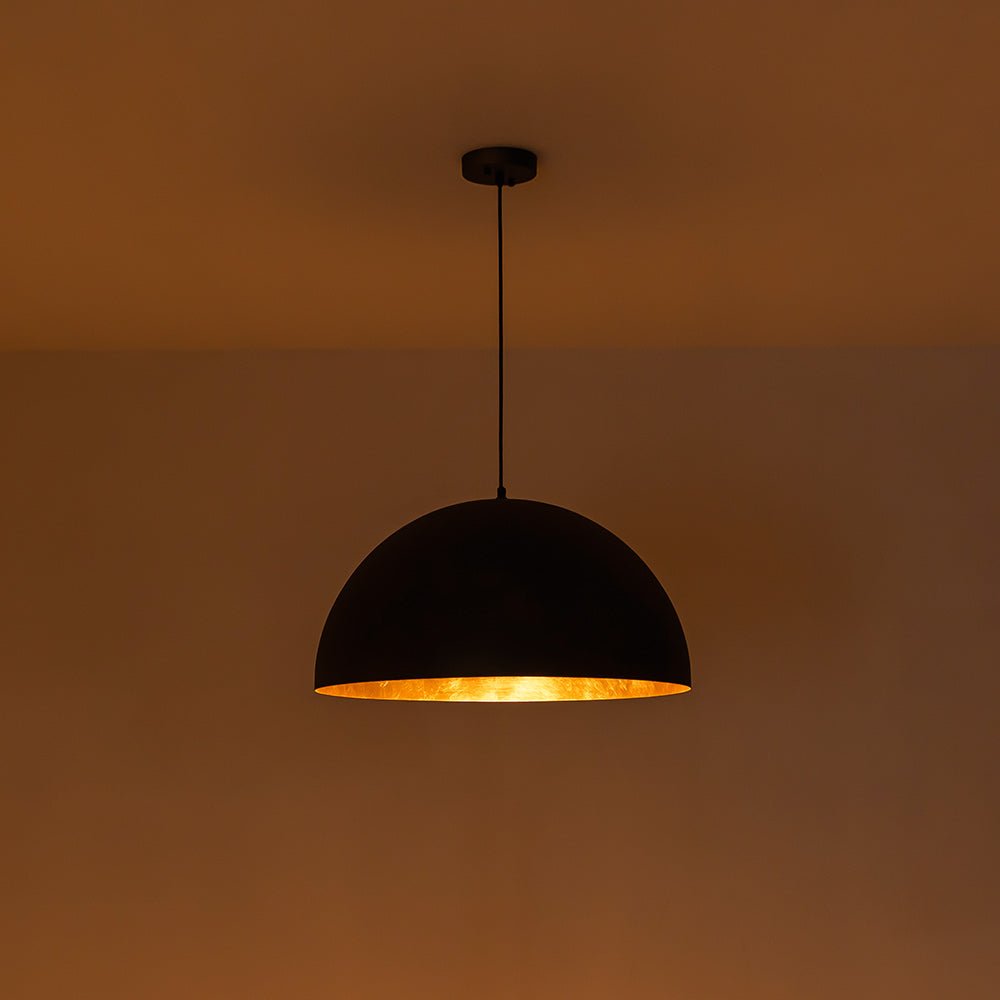 Lunari Industrial Dome Pendant Light-Neutral Decor