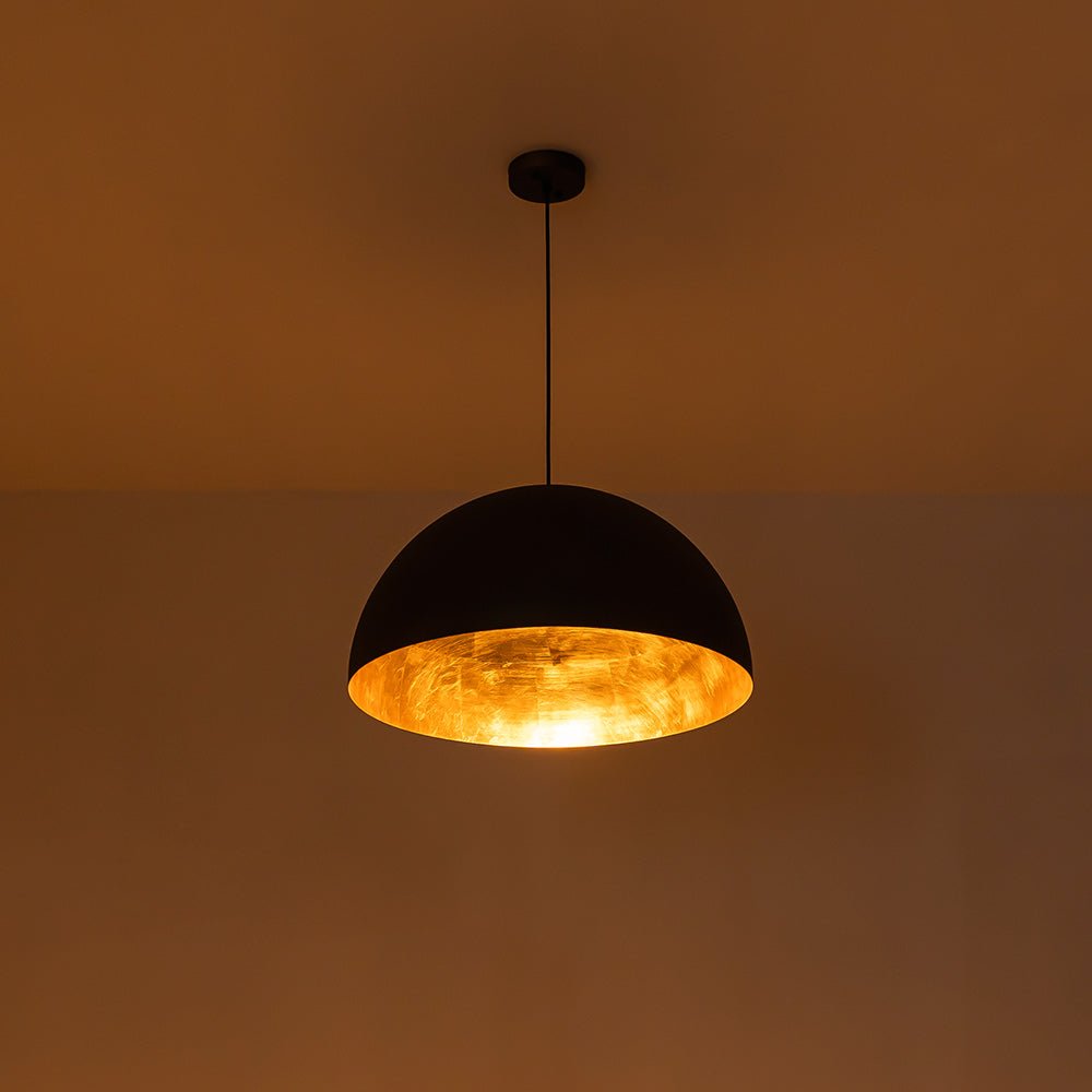 Lunari Industrial Dome Pendant Light-Neutral Decor