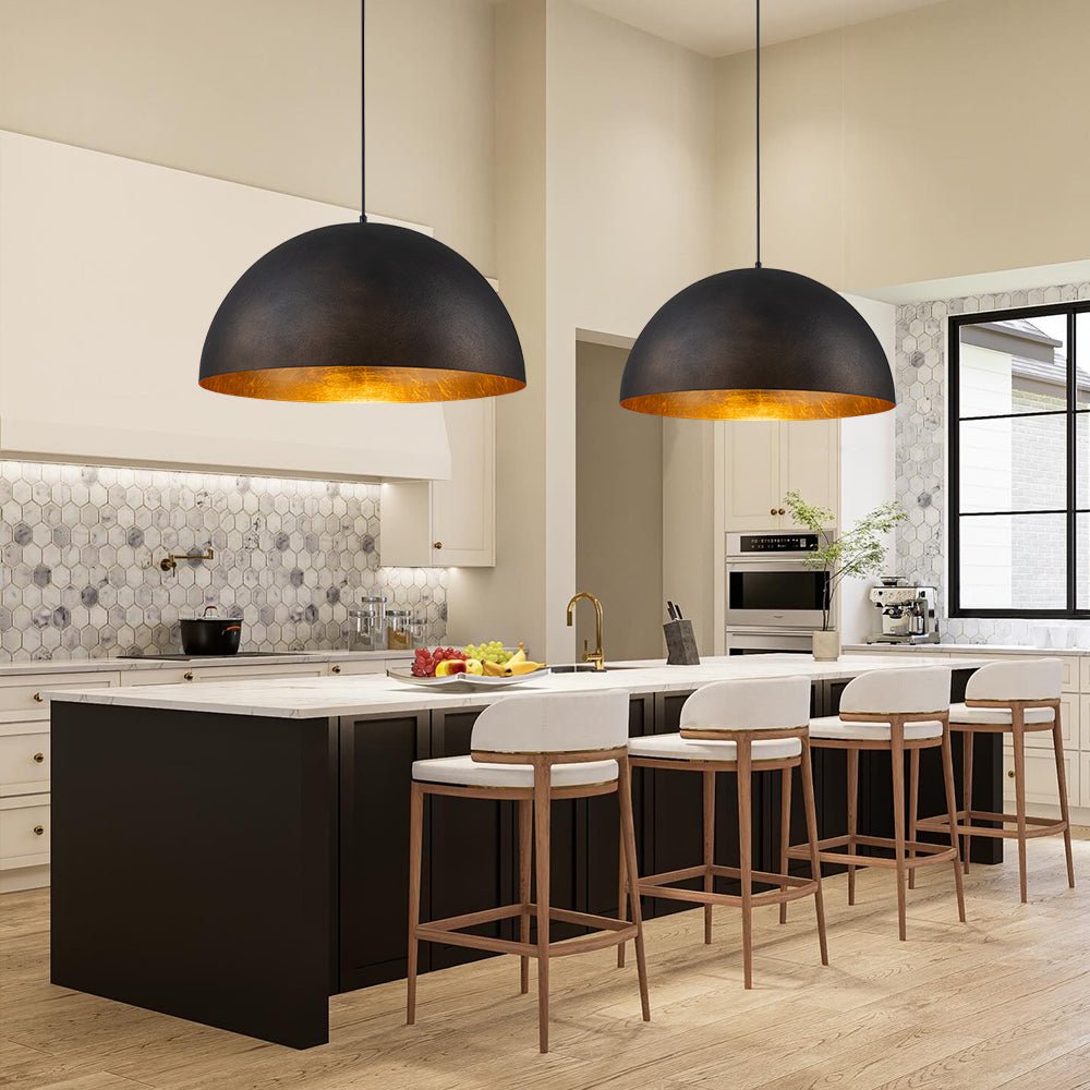 Lunari Industrial Dome Pendant Light-Neutral Decor