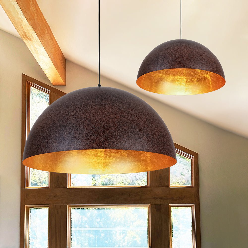 Lunari Industrial Dome Pendant Light-Neutral Decor
