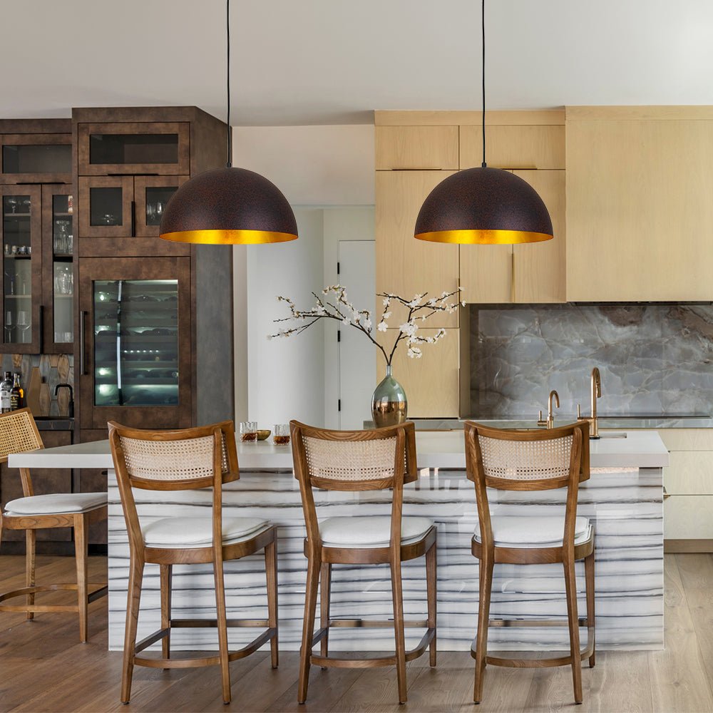 Lunari Industrial Dome Pendant Light-Neutral Decor
