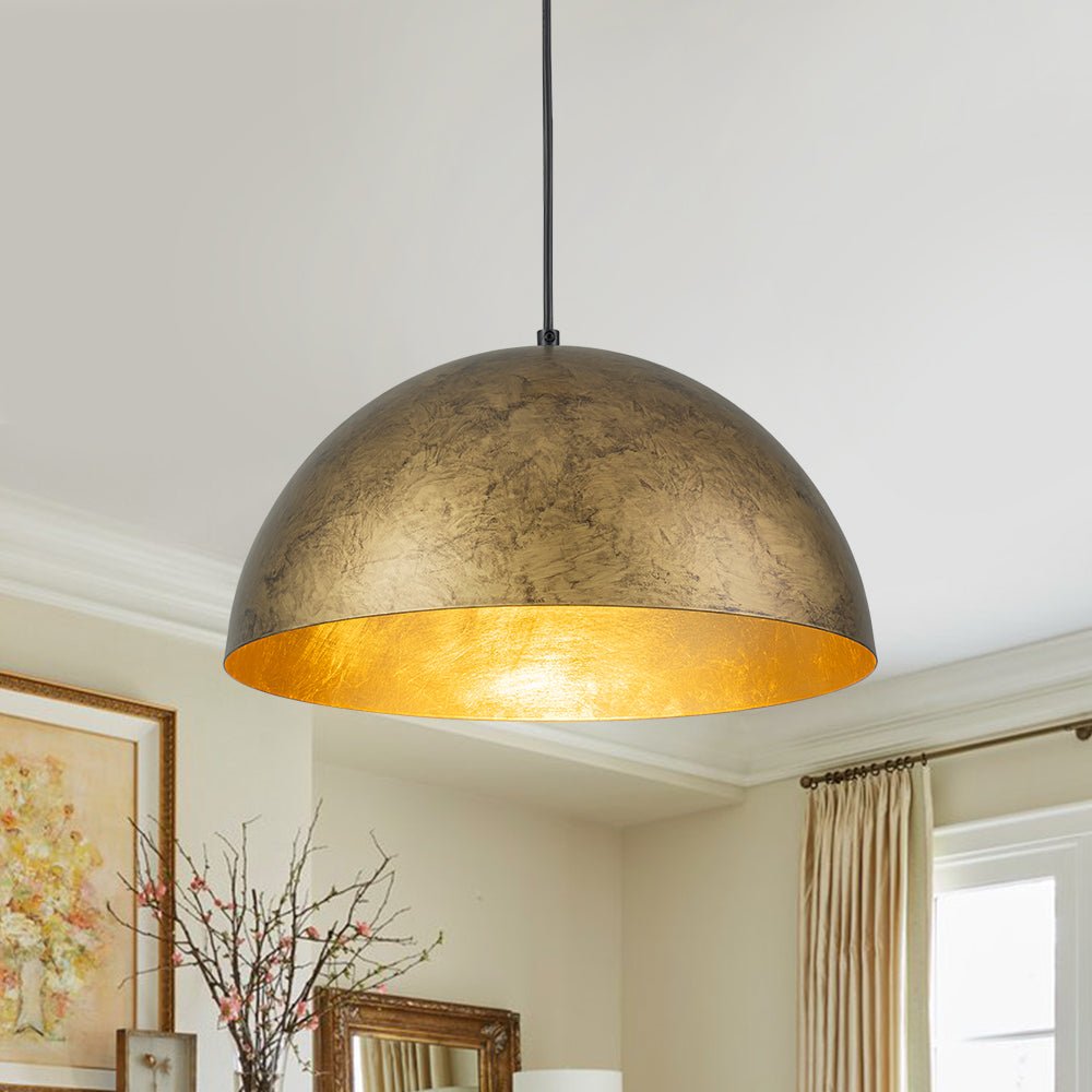 Lunari Industrial Dome Pendant Light-Neutral Decor