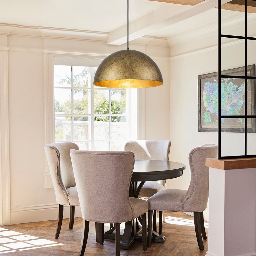 Lunari Industrial Dome Pendant Light-Neutral Decor