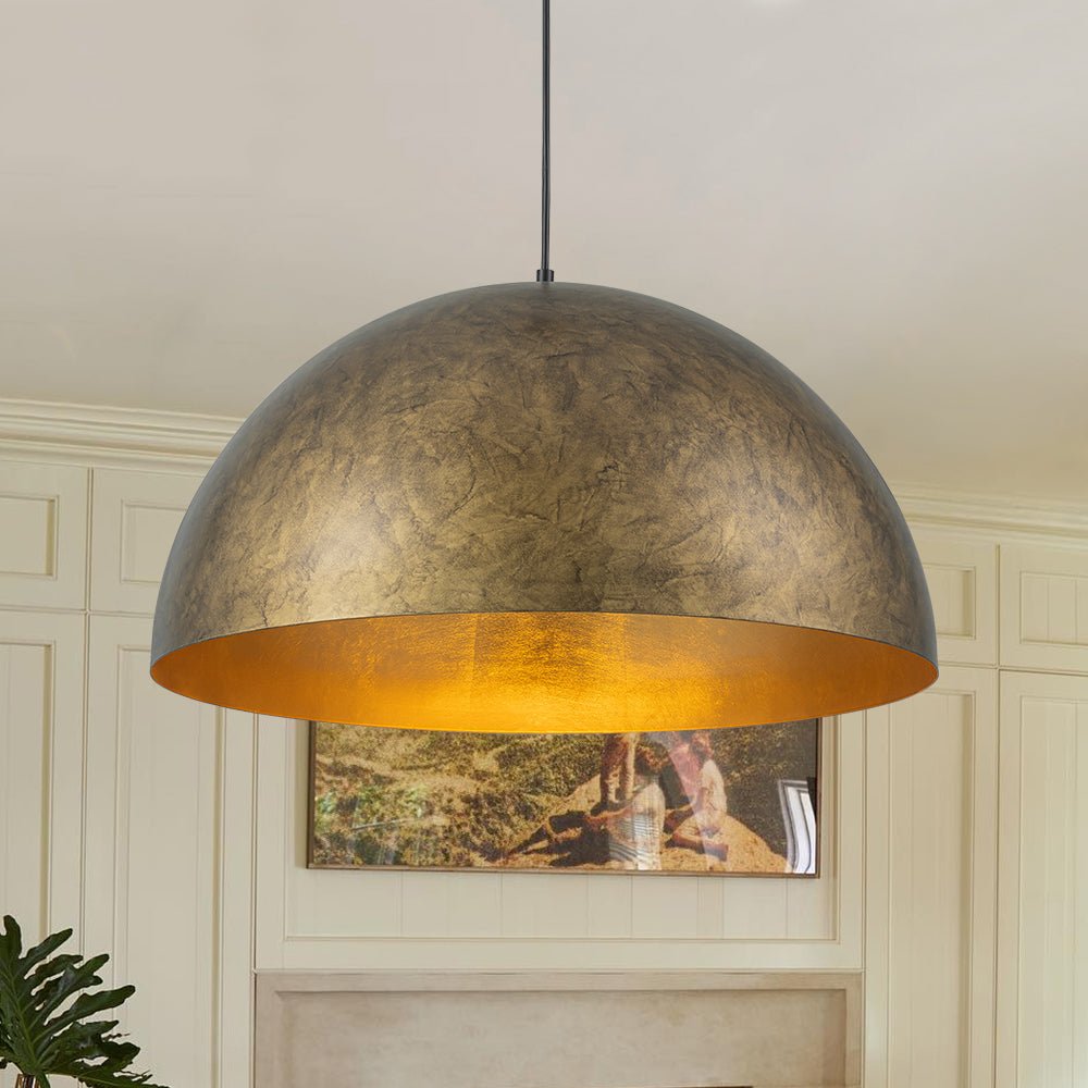 Lunari Industrial Dome Pendant Light-Neutral Decor