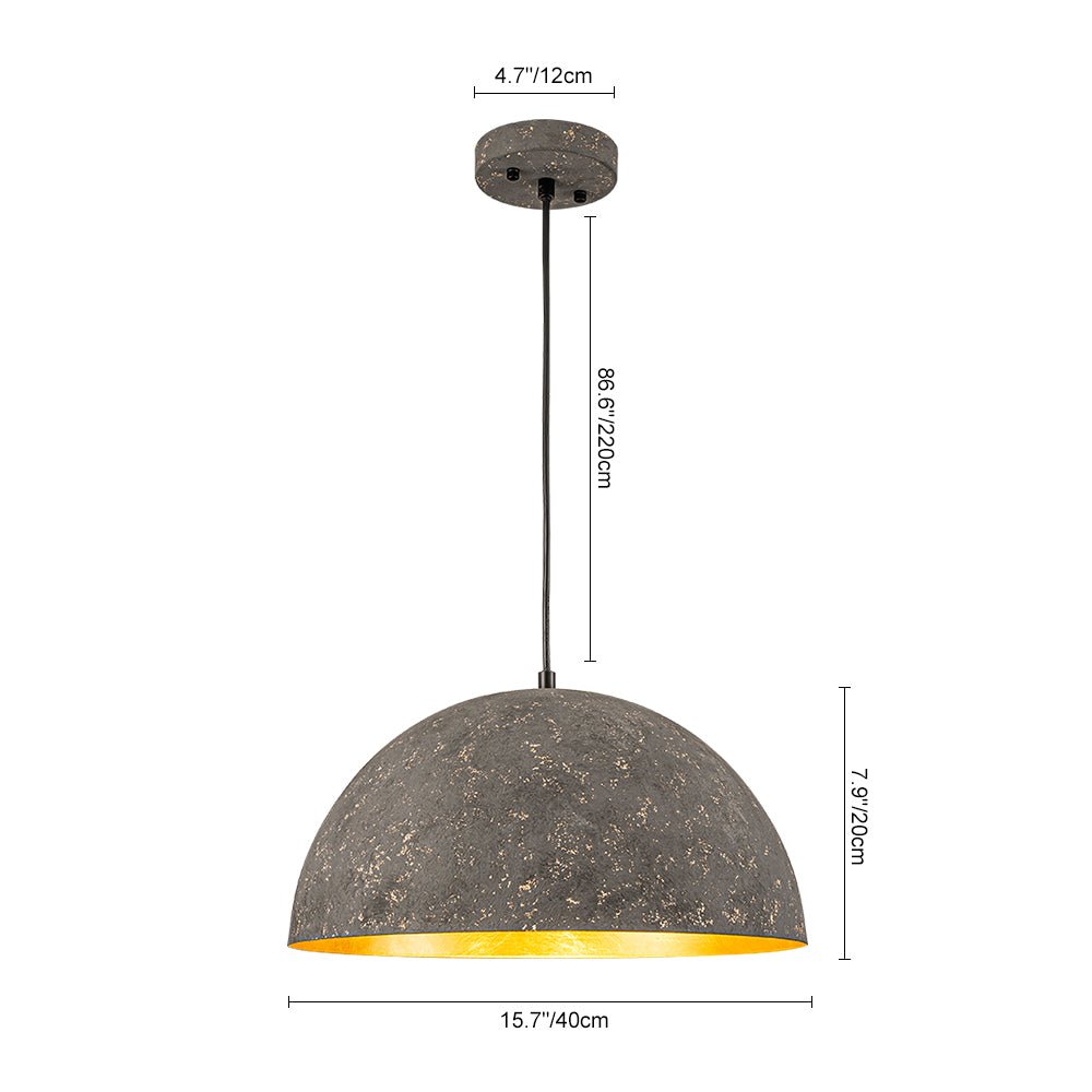 Lunari Industrial Dome Pendant Light-Neutral Decor
