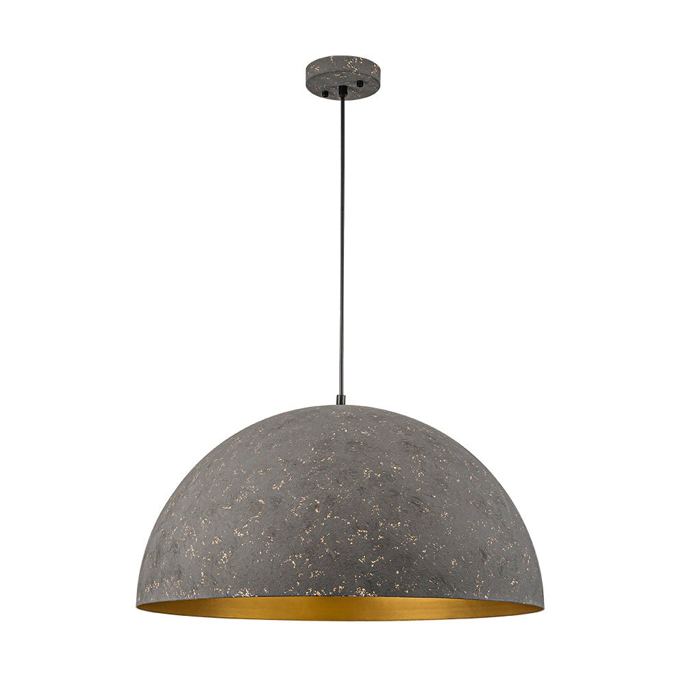 Lunari Industrial Dome Pendant Light-Neutral Decor
