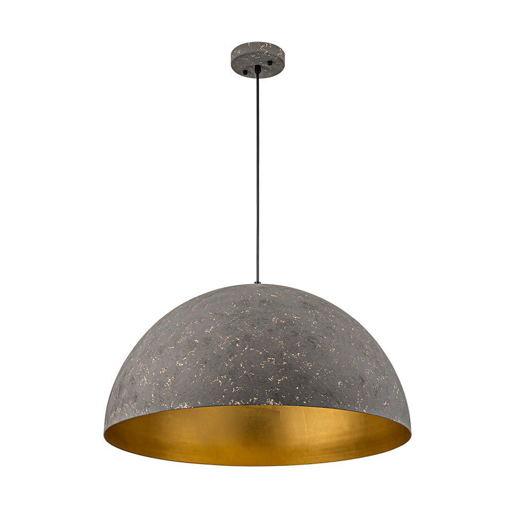 Lunari Industrial Dome Pendant Light-Neutral Decor