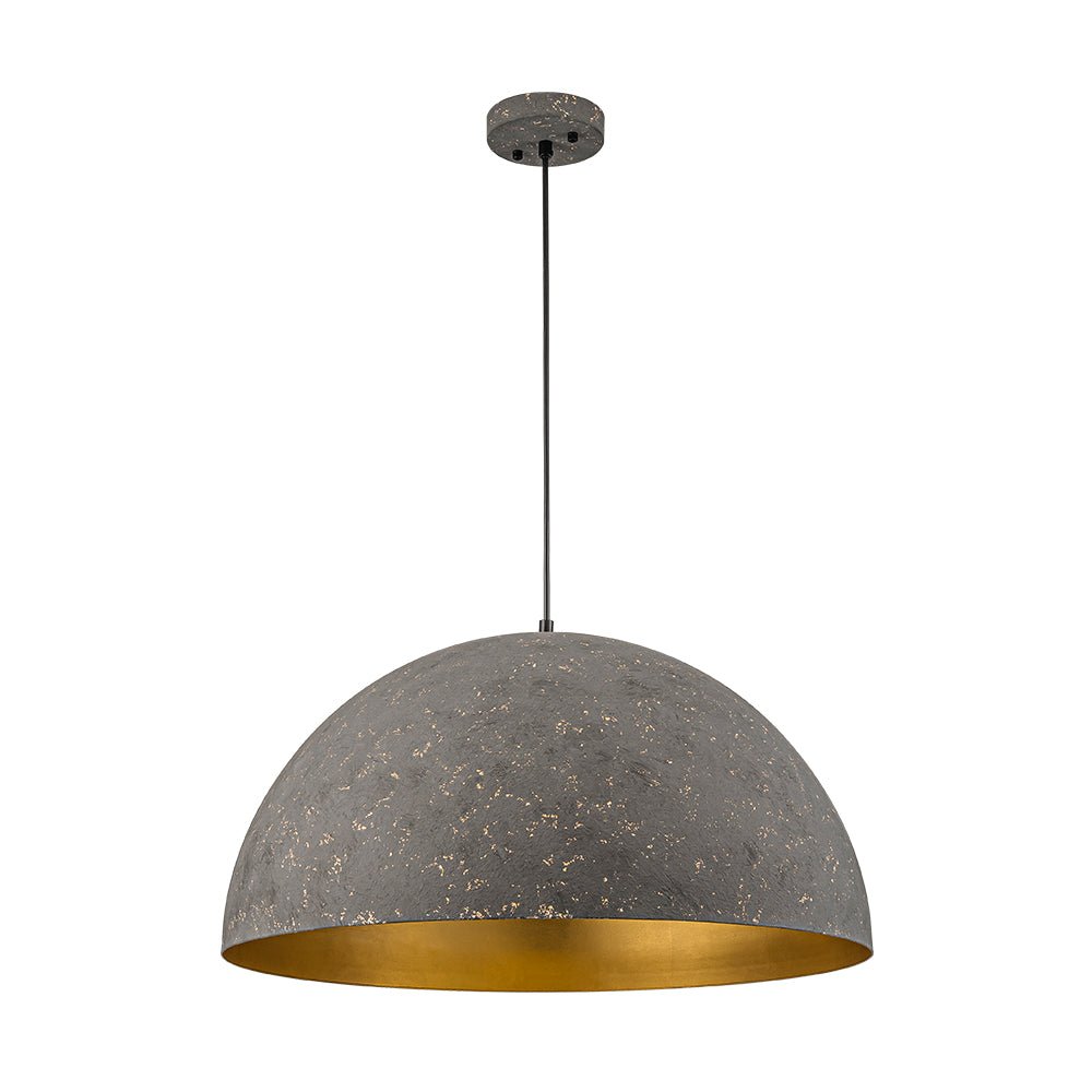 Lunari Industrial Dome Pendant Light-Neutral Decor
