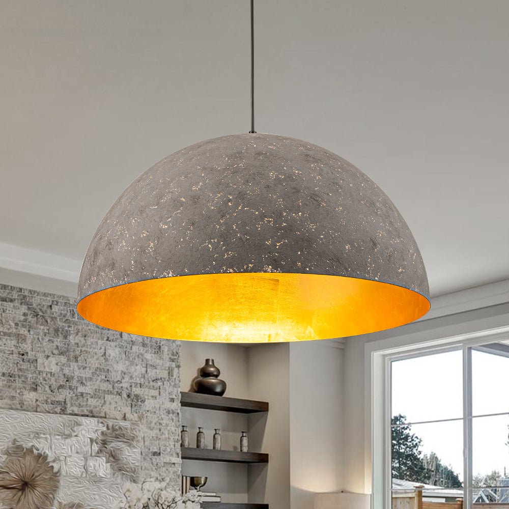 Lunari Industrial Dome Pendant Light-Neutral Decor