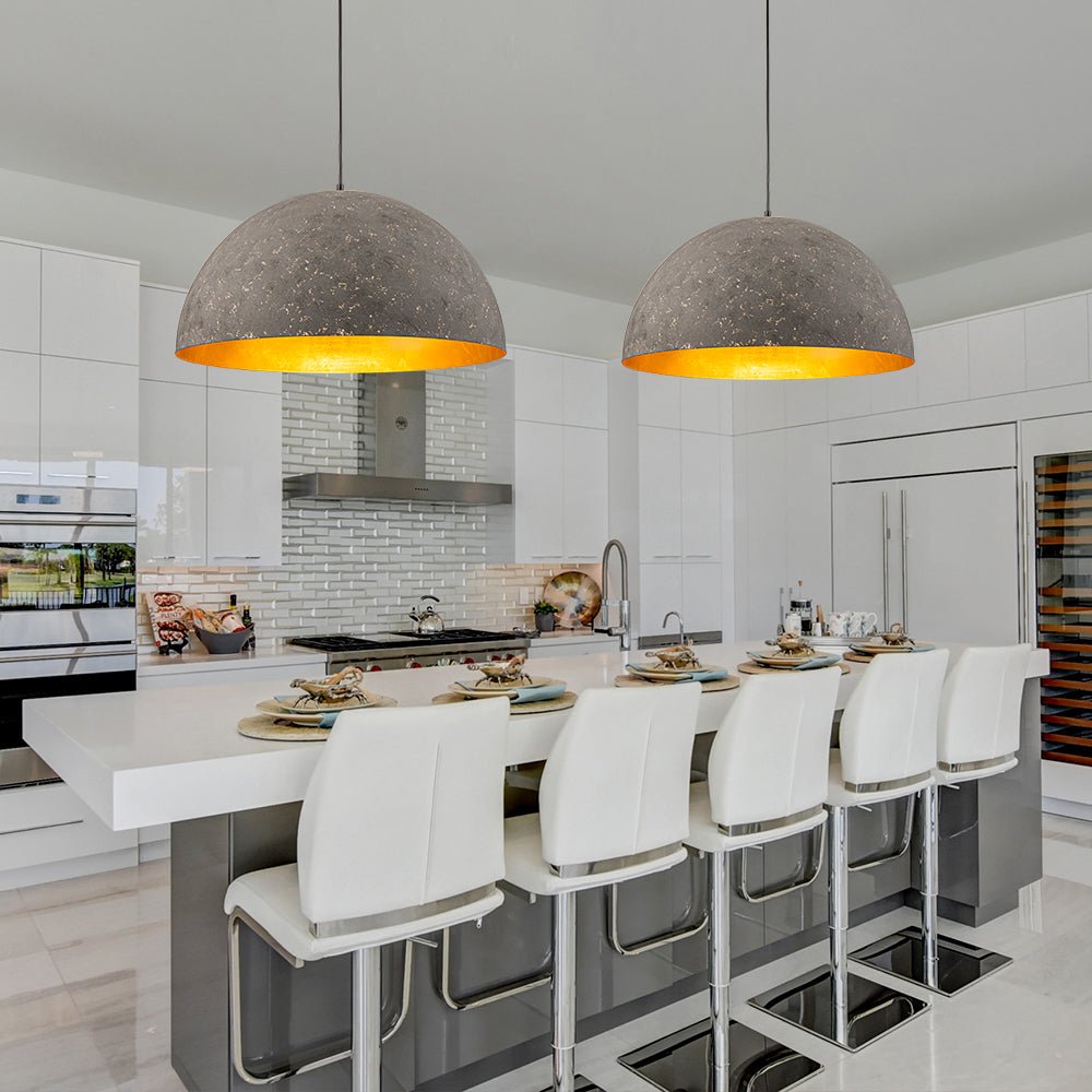 Lunari Industrial Dome Pendant Light-Neutral Decor