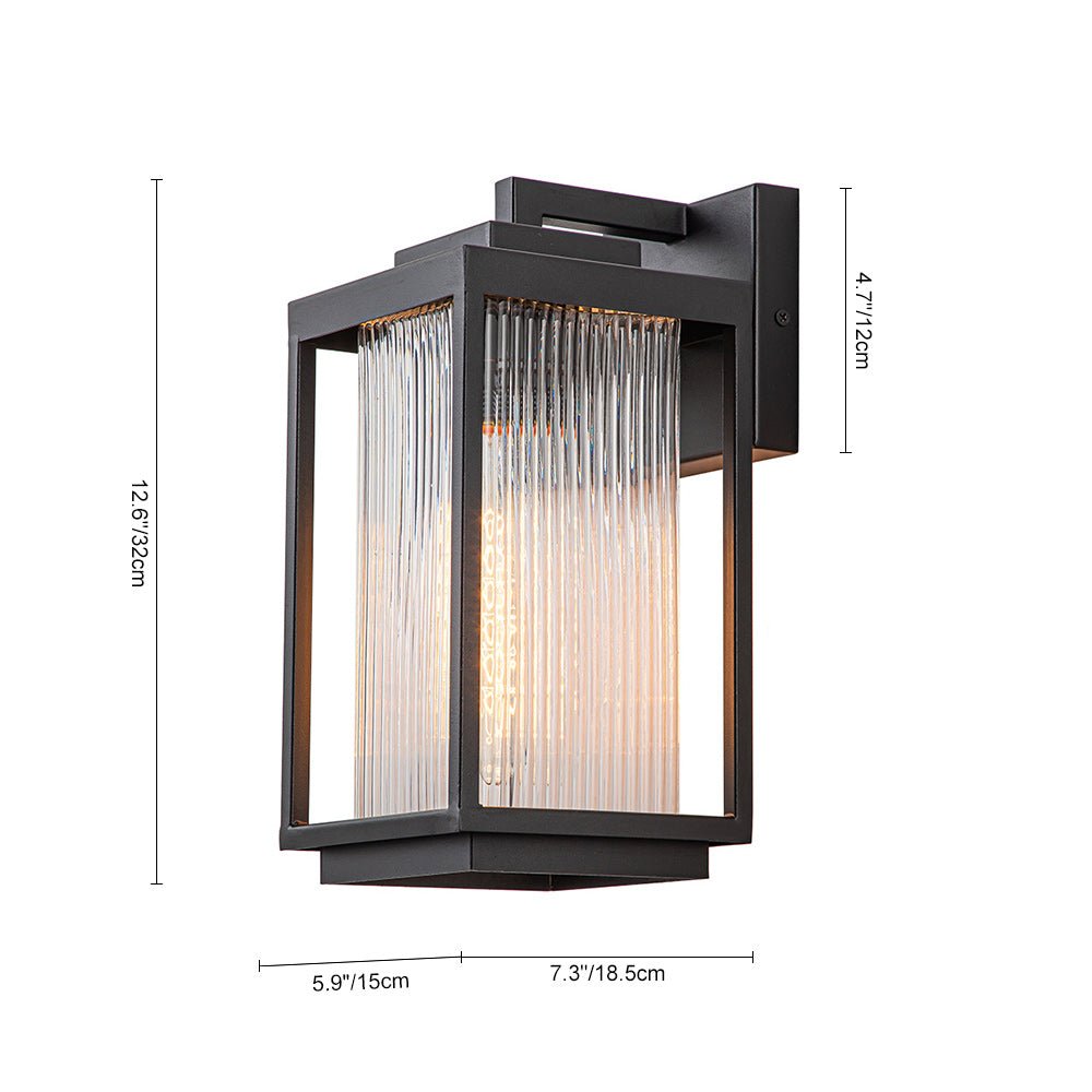 Vireon Outdoor Modern Glass Wall Lantern-Neutral Decor