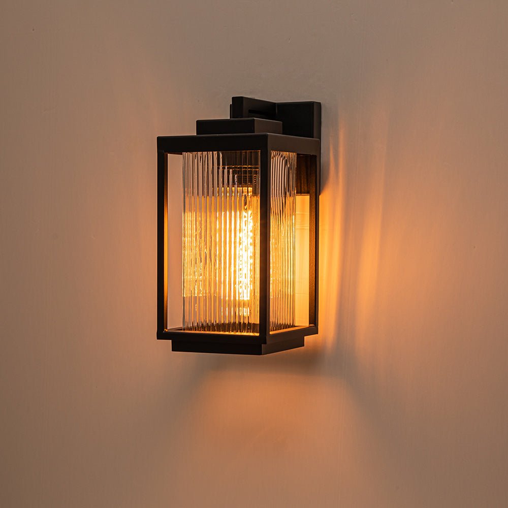 Vireon Outdoor Modern Glass Wall Lantern-Neutral Decor